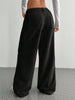 Women Autumn Winter Corduroy Pant Retro Wide Leg Trousers Lady Casual High Waist Solid Pants Street Chic Clothes