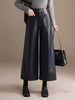 PU Leather Capri Pants Women Autumn Winter Chic Short PU Leather Pants Elegant LeatherTrousers