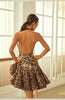 Adult Latin Dance Dress Clothes Leopard Dress for Women Sexy Rumba Cha Cha Tango Dance Skirt Performance Practice Dancewear