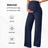 Plus Size Maternity Straight Pants Autumn Winter High Waist Pregnant Women Wide-leg Pants Outer Wear Premama Loose Trousers