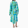Leisure Loose Flare Long Sleeve Party Dress Elegant Button Stand Collar Commute Dress Autumn Vacation Irregular Women's Dresses