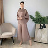 Pleated Suit Set For Women Spring Lapel Top + Fold Wide Leg Pants Two-piece Set Loose Casual Sets Female 2C2174