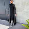 Women’s Coats Thick PU Leather Long Sleeve Winter Notched Neck X-Long Trench Street Wear OL Work Outcoat
