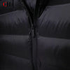 CH Womens Round Sew On Patch Detail Horizontal Quilted Hooded Padded Jacket Full Zipper Casual Daily Wear