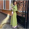 High Street Brown Belted Trench Coats Women's Loose Lapel Lace-up Button Full Sleeve Windbreakers Autumn Ladies Outwear