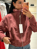 Vintage Suede Jackets Women's Loose Full Sleeves Zipper Pockets Stand Collar Coats Ladies Autumn Solid Streetwear