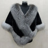 White Fur Shawl Jacket Women's Autumn Winter Faux Mink Fox Fur Dress Cheongsam Cloak Coats Thicken Warm Short Outwear