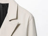 Women's Blazer Office Lady Long Sleeve Double-breasted Mid-length Casual Suit Coat Elegant Simple Stylish Outerwear