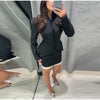 Solid Color Single Breasted Suit Jacket Woman Long Sleeve Waist Cinched Irregular Hem Casual Coats Versatile Women's Jackets