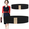 Women Elastic Band Wide Belts Simple Down Coat Waist Belt Female Buckle Black Strap Dress Decoration Accessories Ladies
