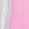 Sexy Plunge V Bandage Dress Stripes Slim Bodyocn Mini Party Celebrity Evening Dress Elastic Knitted Vestidos