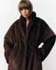 Mixed Color Lapel Collar Woman Long Coat Elegant Full Sleeve Loose Overcoat Winter Lady High Street Faux Fur Jacket
