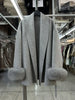 Natural Fox Fur Thick Double-sided Wool Coat Female Short Autumn Winter Loose Lace-up Woolen Coats Women Overcoats