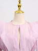 Sexy O Neck Long Sleeve Ruffles Folds A-line Dress Women Hollow Out Lace Up High Waist Mini Dresses Evening Party Cocktail