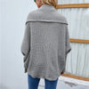 Women Sweater Jacket Stylish Women's Autumn Winter Lantern Sleeve Cardigan Solid Color Knitting Coat for Streetwear