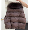 Winter Women Goose Down Jacket Natural Raccoon Fur Collar Coats Parka Puffer Jackets Outwear Coats