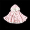 Japanese Lolita Faux Fur Patchwork Hooed Coat Y2k Aesthetic Cloak Jacket Women Kawaii Sweet Bow Jackets Oversized JK Capes