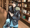Faux Fur Hooded Cotton Puffer Jacket Women Winter Quilted Zipper Pocket Coat Y2K Retro Padded Parkas High Street Outerwear