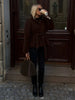 Brown Suede Belt Short Trench Coat Women High Funnel Collar Epaulet Raglan Sleeve Waist Tie Coats Vintage Autumn Commuter Jacket