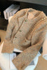 Vintage Tweed Jacket Women Elegant Cropped Coat Korean Long Sleeve Outerwear Fall Winter Ladies Single Breasted Chic Blazer