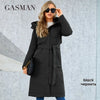 Gasmam Winter Down Jacket Women Warm Long Classic zipper Lacing Design Pocket Hooded Slim Parkas Female Coat GM-82160