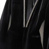 Gold velvet beaded Women Blazer Korean Autumn Long Sleeve Office Work Blazers Lady Jackets Coat Female Tops
