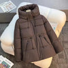 Hooded Parkas Women's Winter Cotton-padded Jackets Mid-length Overcoat Thicken Warm Casual Parkas Streetwear