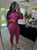 Street Women's Set Zipper Fly Crop Sweatshirt and Jogger Sweatpants Elegant Fall Sportwear Two 2-Piece Set Outfits