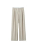 Women's Double Waistband Wide Leg Pants, High Elastic Waist With Drawstring, Side Pockets, Female Trousers, Chic