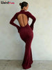 Backless Skinny Women Dress Skinny Stretchy Slim Bag Hip Bodycon Ladies Party Event Prom Mermaid Vestidos