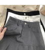 Y2K Vintage High Waist Pleated Skirt Women College Style Uniforms Safety Pants Mini Skirts Woman Korean Street Slim A-Line Skirt