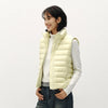 Women Down Vest Thermal Warmth Lightweight 90 Percent Down Fill Slim Fit Stand Collar Layering Solid Color
