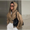 Elegant Double Belt Women Windbreaker Casual Khaki Long Sleeve Lapel Button Female Jacket Autumn Winter Lady Streetwear