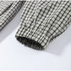Causal Long Sleeved Grid Female Jacket Drawstring Tight Loose Women's Trench Collar Single Breasted Pocket Outerwear