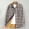Winter Plus Velvet Thick Warm Plaid Shirt Coat Women Harajuku Long Sleeve Casual Check Blouse Thermal Fleece Woman Outwear