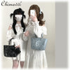 Original Japanese Lace Off-Shoulder Long Sleeve Dress Sweet Girl Kawaii Bowknot Women's Elegant Lolita Short Dresses