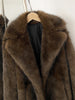 Mueyeruho Winter Women Faux Fur Jacket Coat Solid Khaki Long Sleeve Thick Warm Overcoat Outwear Fluffy Coat For Women