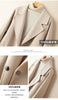 Autumn and Winter Reversible Woolen Coat Women's Mid-Length Small Hepburn Style Woolen Coat Loose