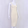 Yellow U Neck Striped Bandage Dress Evening Backless Sexy Bodycon Women Dress Party Celebrity Vocation Dresses