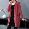 Ladies Sweater Jacket Autumn Winter V-neck Be All-match Women's Knitting Cardigan Sweater Coat Loose Comfortable Female Top