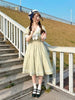 Japanese Sweet Lolita Style Women Dress Cute Bow Puff Sleeve Cosplay Patchwork Dresses Kawaii Girl Y2k Robe Vestido