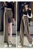 Elegant Wide Leg Pants Women Korean Style High Waist Black Baggy Pants Office Ladies Loose Suit Trousers Streetwear