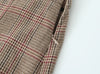 Women's 2 Piece Set Plaid Single Breasted Blazer & Side Zipper Calf-Length Trousers Casual Female Chic Lady Pants Sets