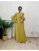Wine Red Pleated Dress For Women Flower Sleeves Female Evening Party Elegant Clothing Ladies 2DB1827