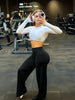 Ladies High-Waist Butt-Lifting Wide Leg Yoga Pants Soft Elastic Straight Fitness Trousers Skin-Friendly High Elasticity