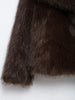 Casual Brown Thick Fur Jackets Women Long Sleeve V Neck Autumn Winter Faux Fur Coats Streetwear Outwears