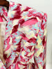 High Street Designer Jacket Women's Feather Printed Collarless Blazer