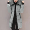 Women Winter Jackets Down Cotton Hooded Tops Large Size Parkas Mujer Coats Long Coat Female Fur Collar Outfits Year