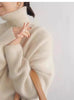 Autumn and Winter Thick Cashmere Sweater Women High Neck Pullover Sweater Warm Loose Knitted Base Sweater Jacket Tops