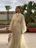 Boho Vacation Kaftan Dress For Women Long Sleeved Dress With Belt Elegant Conservative Gowns Women's Clothes